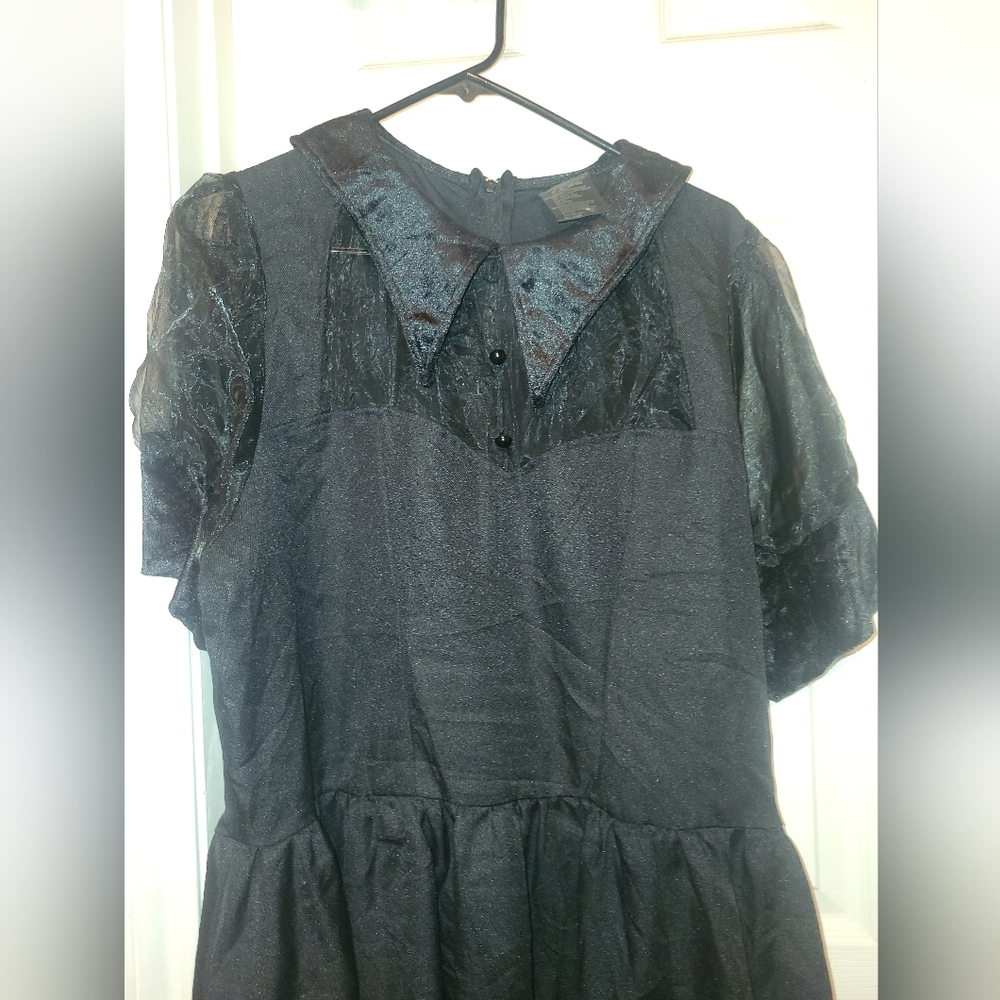 BLACK collared dress/long top